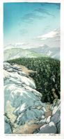 Mt Washington from Little Haystack, 2nd State Matt Brown Woodblock Print Mt Washington from Little Haystack, 2nd State